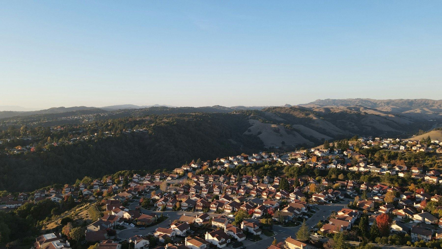 Hillside homes in Castro Valley and the East Bay