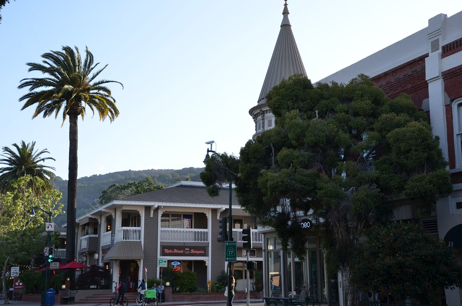 Victorian storefronts at Main Street and Santa Cruz Avenue, downtown Los Gatos